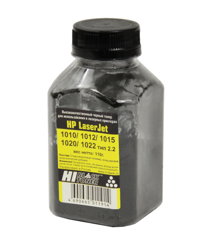Тонер Hi-Black для HP LJ 1010/1012/1015/1020/1022 Тип 2.2,  банка, 110 гр.