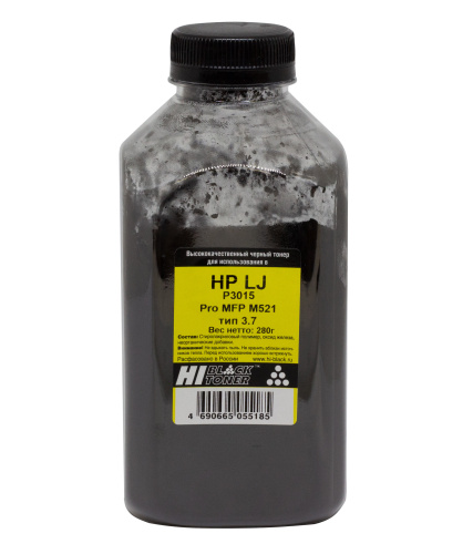 Тонер Hi-Black для HP LJ P3015/Pro MFP M521, Тип 3.7, Bk, 280 г, банка